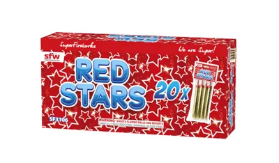 Bottle Sparklers – Red Stars (Pack of 4)