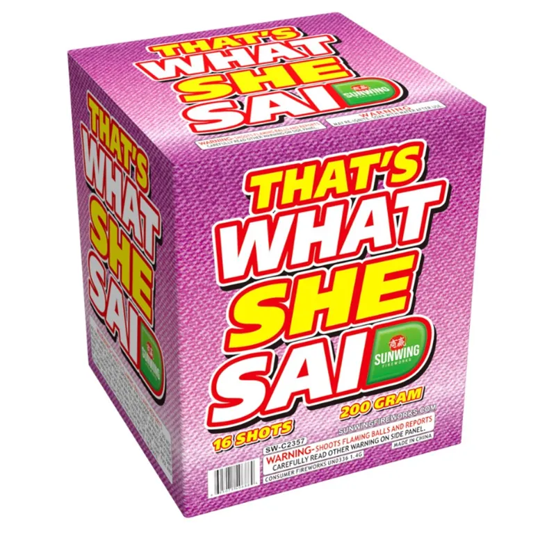 That’s What She Said