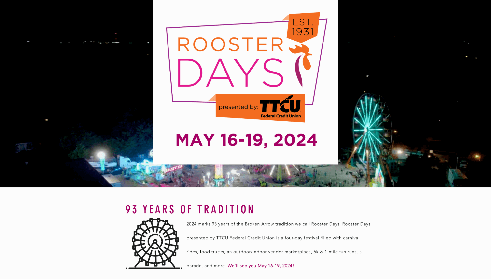 Rooster Days festival in Broken Arrow, Oklahoma
