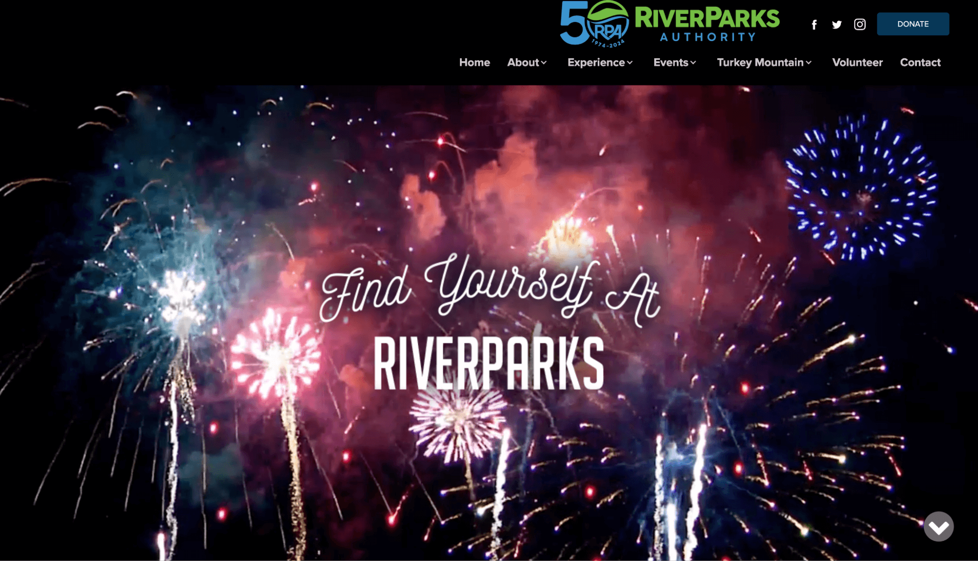Fireworks over Tulsa River Parks